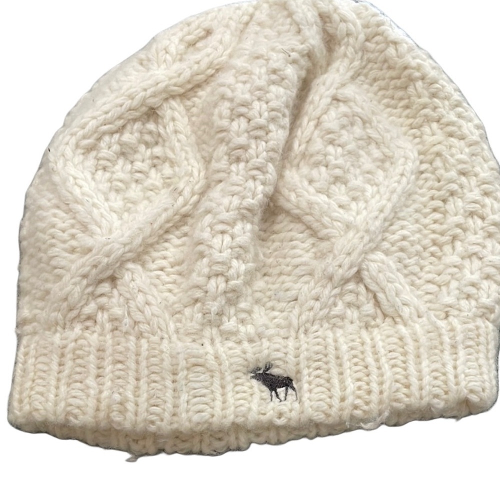 Abercrombie‎ & Fitch Cream Knit Beanie - Picture 2 of 7